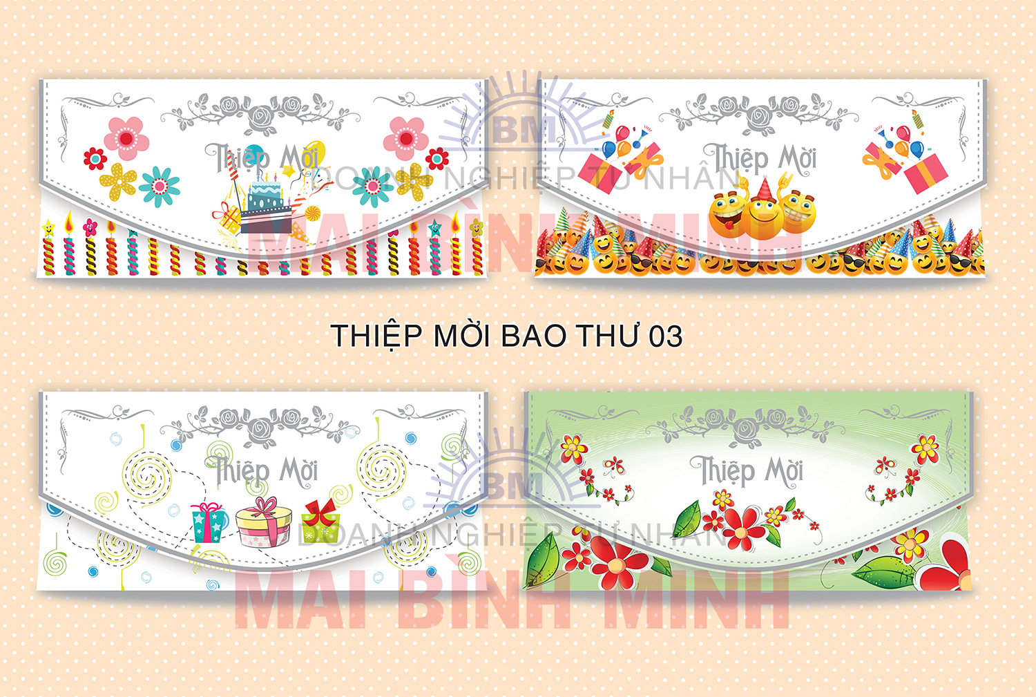 Thiệp mời bao thư 03