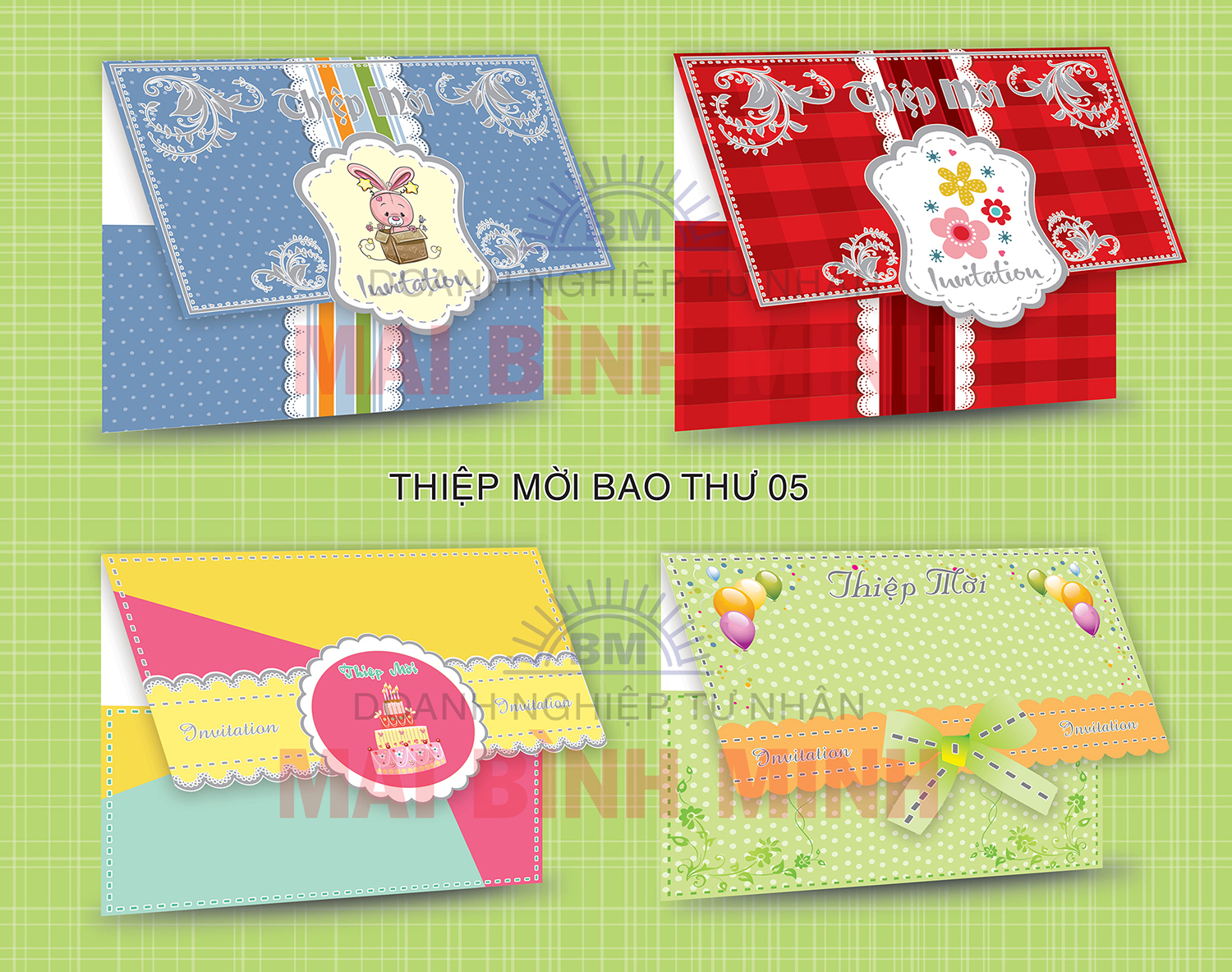 Thiệp mời bao thư 05