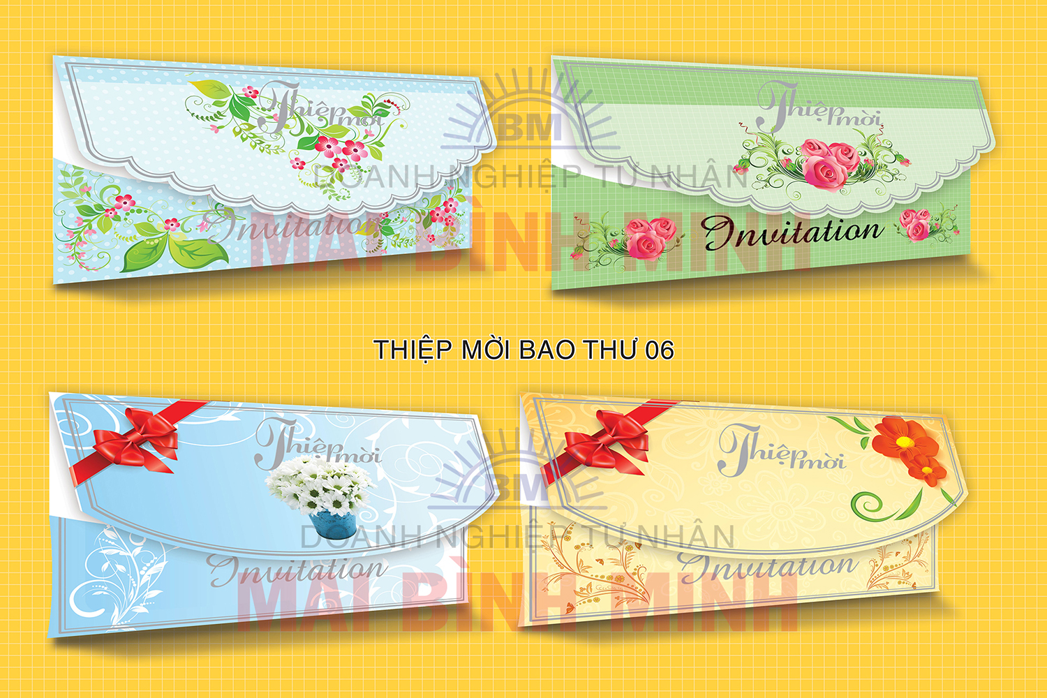 Thiệp mời bao thư 06