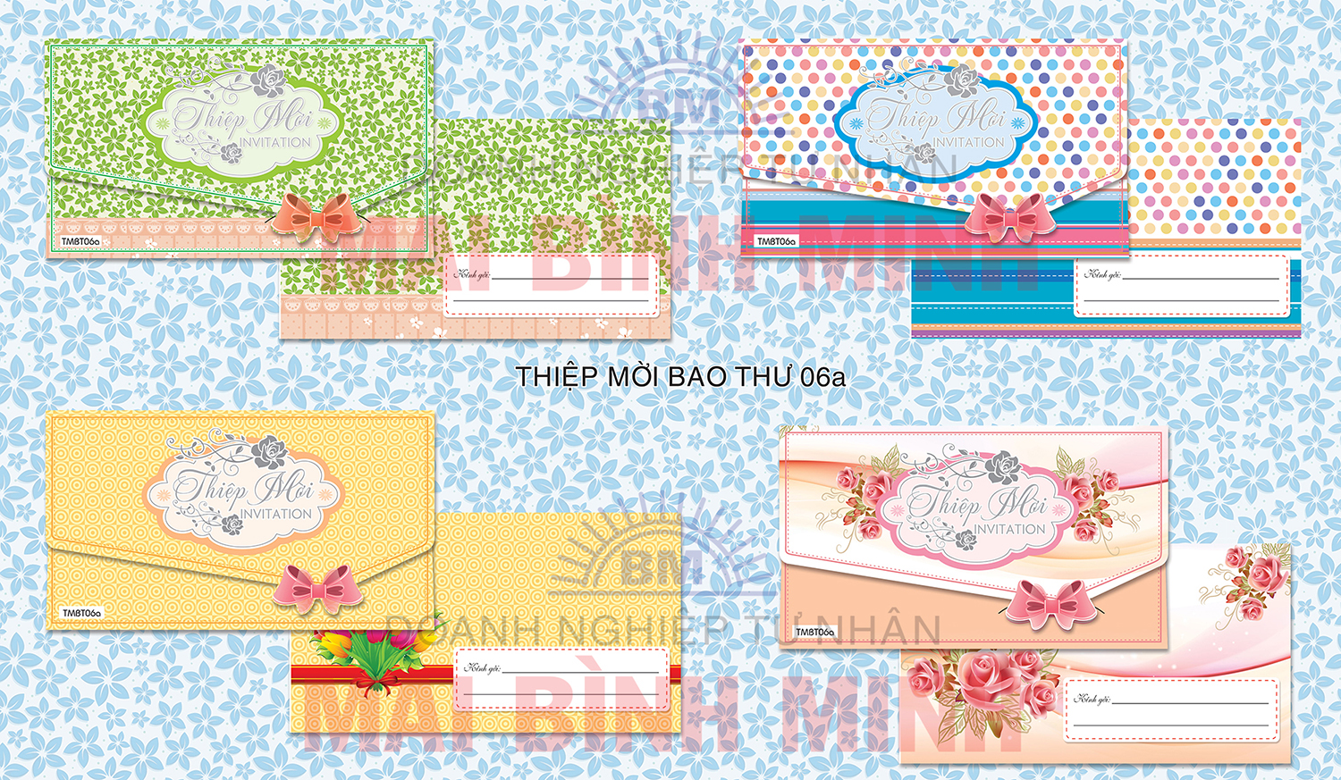 Thiệp mời bao thư 06a