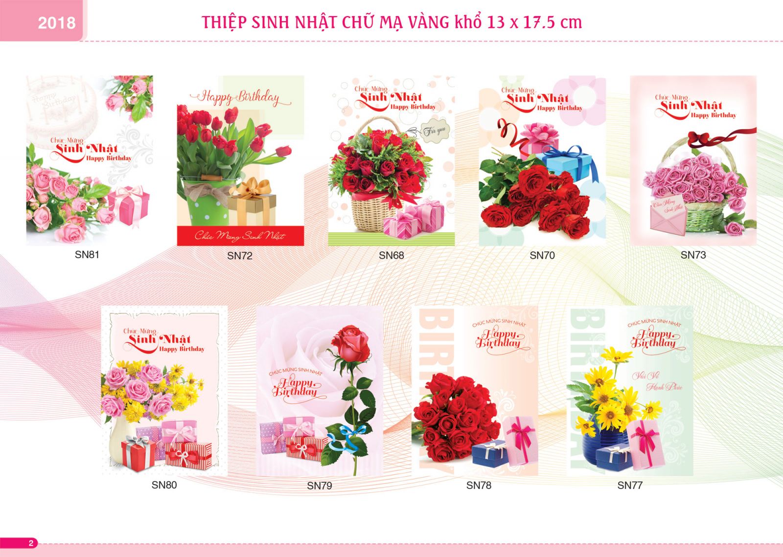 Thiệp sinh nhật 2018