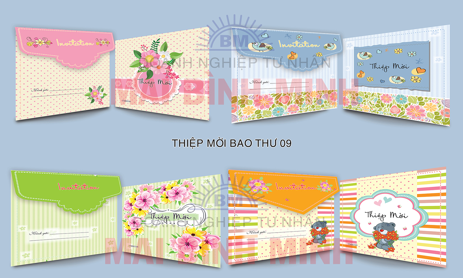 Thiệp mời bao thư 09