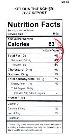 NUTRITION FACTS 83%