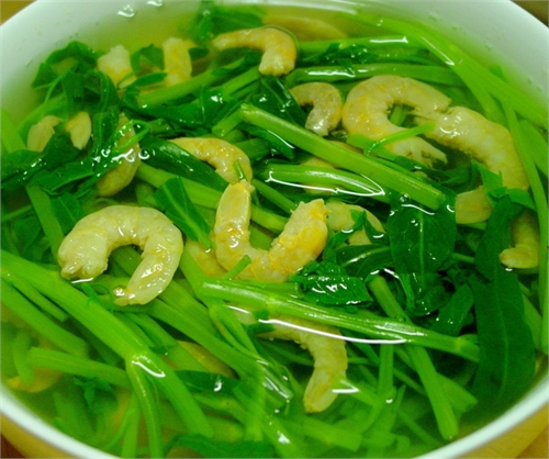 CANH RAU MUỐNG NẤU TÔM