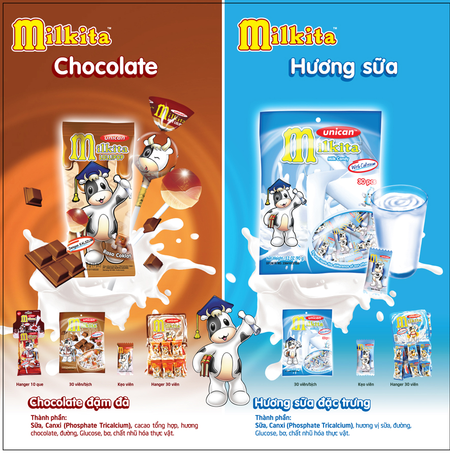   Kẹo mềm Sữa Dưa Milkita  Túi 90g