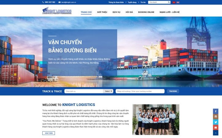 THIẾT KẾ WEBSITE LOGISTICS & VẬN TẢI CAO CẤP – BỆ PHÓNG VỮNG CHẮC CHO DOANH NGHIỆP