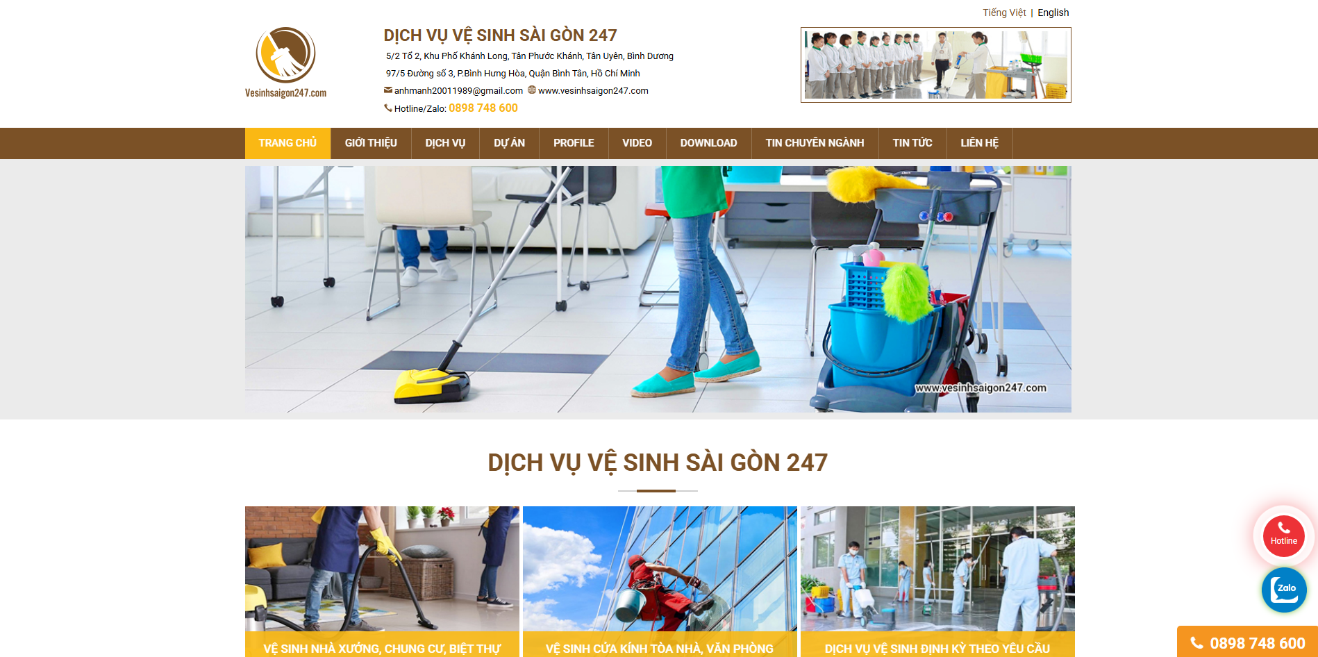 THIẾT KẾ WEBSITE DỊCH VỤ VỆ SINH – NÂNG TẦM THƯƠNG HIỆU, TĂNG TRƯỞNG DOANH THU