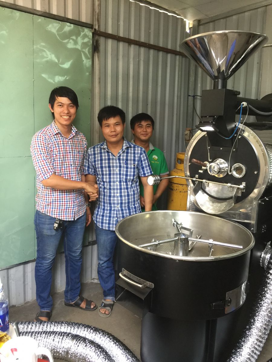 Chế tạo máy rang xay cafe loại 10KG