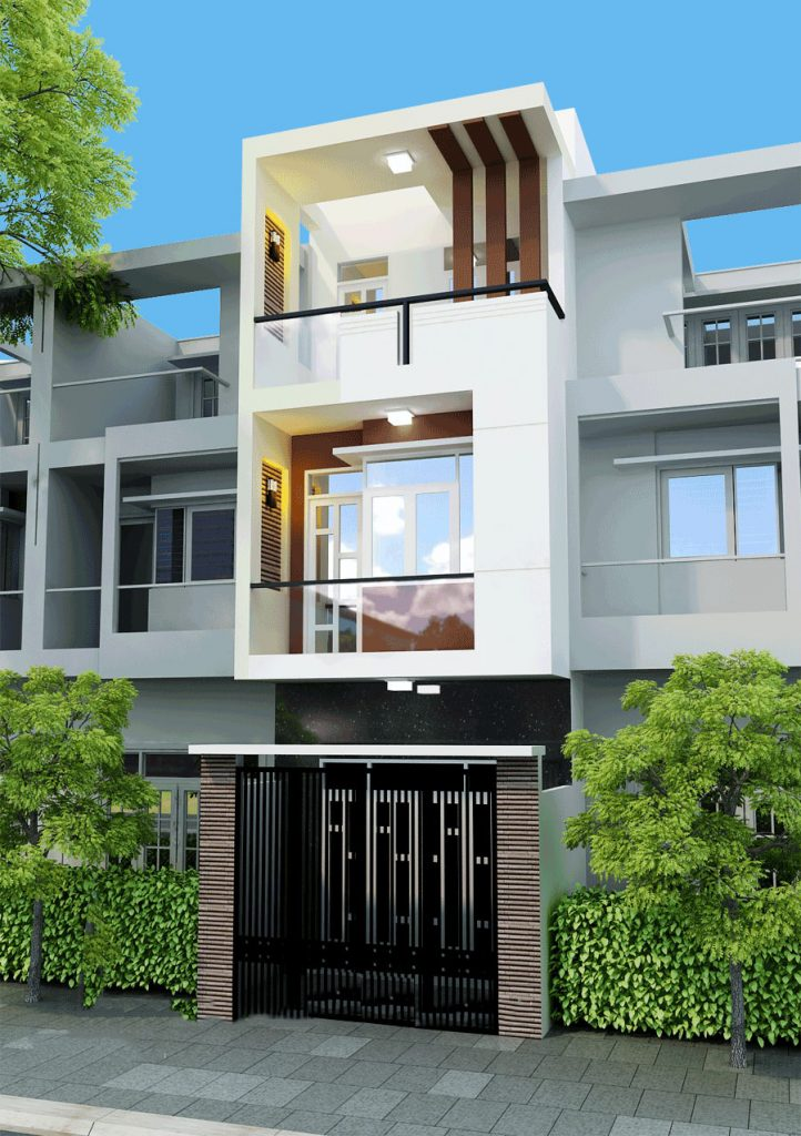 Mẫu nhà ống 3 tầng hiện đại đơn giản mà 1 trệt 2 lầu