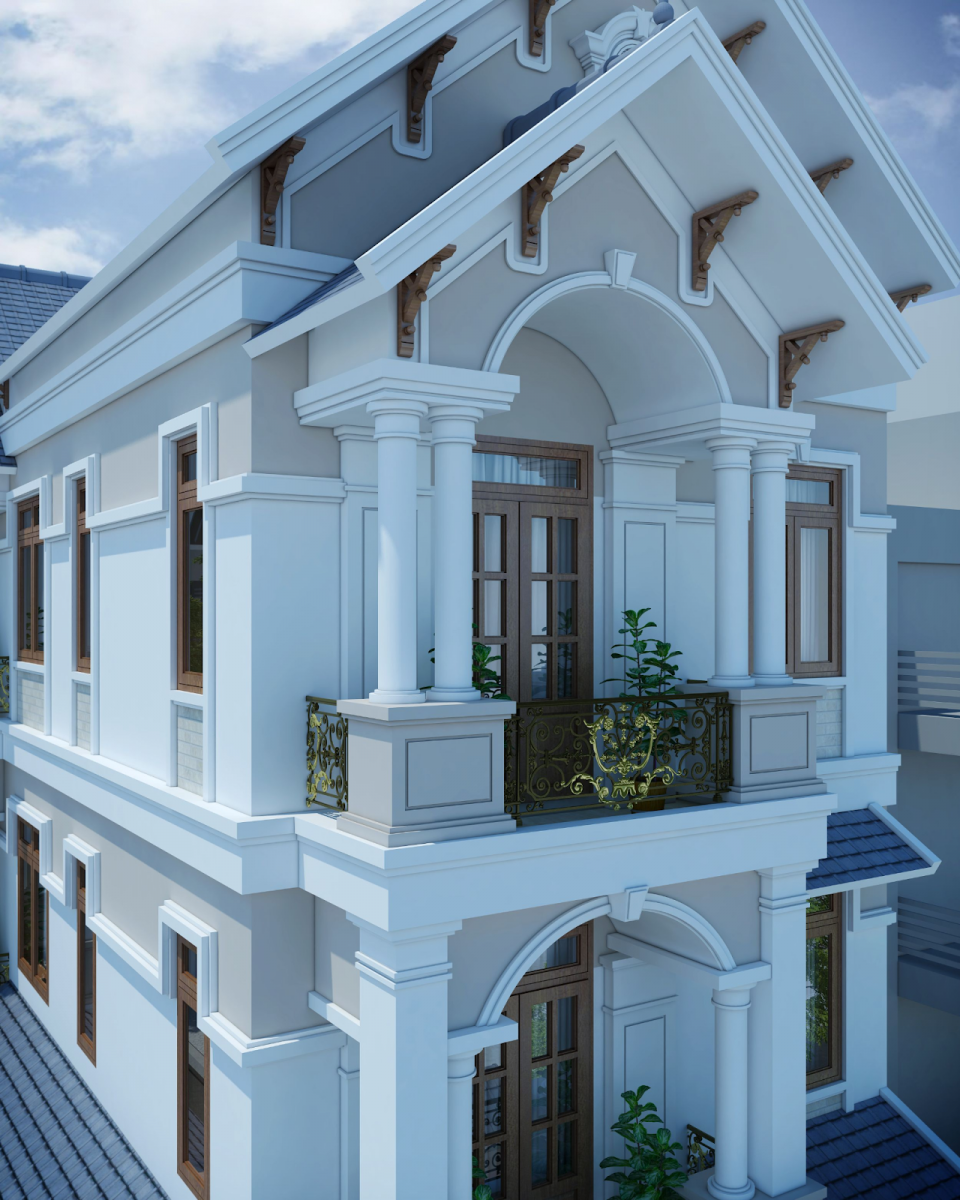 Lưu ý khi thiết kế nhà 2 mặt tiền theo phong cách tân cổ điển