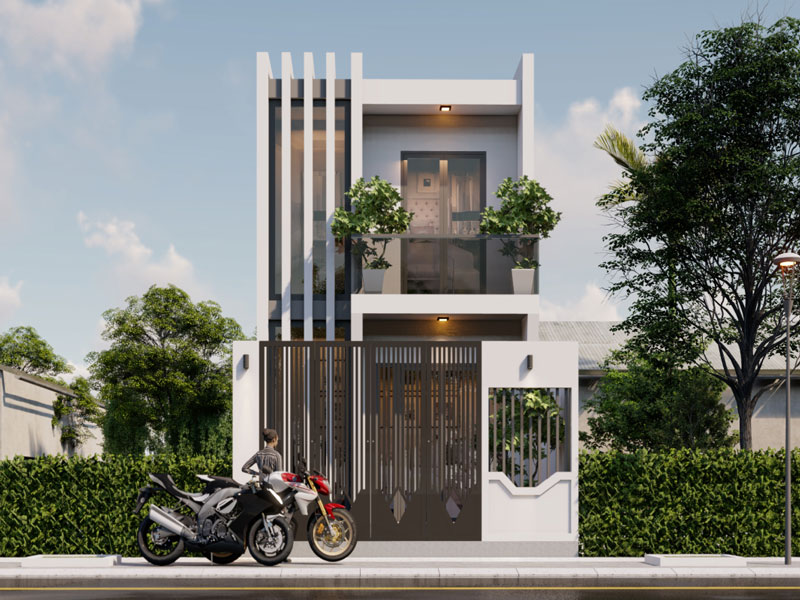 Mẫu thiết kế nhà ống 2 tầng mặt tiền 6m theo phong cách mở