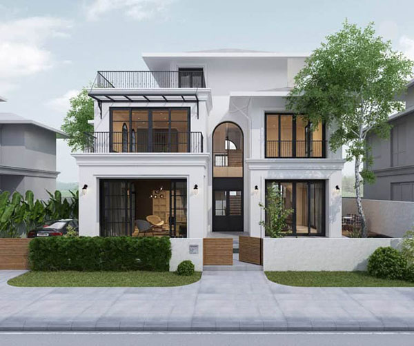 Lưu ý khi thiết kế biệt thự mini 2 tầng 80m2 tiện nghi