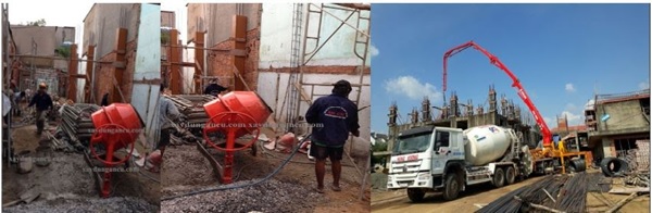 Lựa chọn bê tông trộn máy hay bê tông thương phẩm phụ thuộc vào điều kiện thi công thực tế