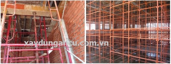 Hệ thống giàn giáo chắc chắn hỗ trợ xây dựng phần thô