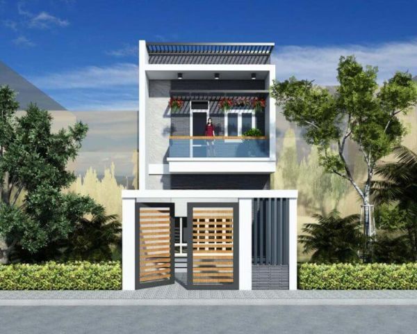 kích thước mẫu nhà ống 2 tầng