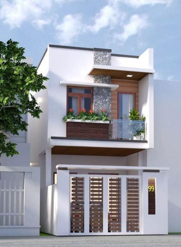 kích thước mẫu nhà ống 2 tầng