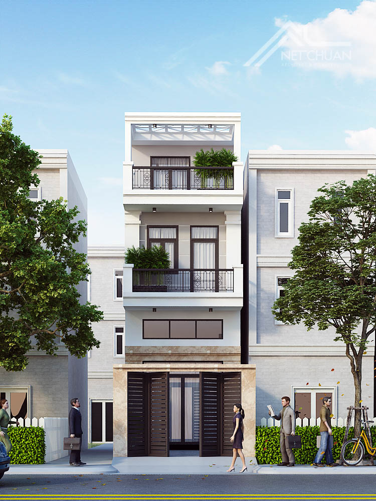 Mẫu nhà phố 3 tầng hiện đại