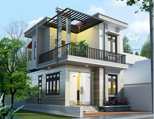 Mẫu thiết kế nhà phố 2 tầng 7x10