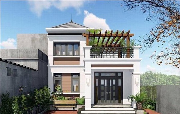 Mẫu thiết kế nhà phố 2 tầng 9x10