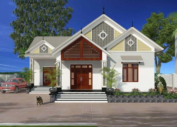 Nhà cấp 4 mái Thái 3 phòng ngủ