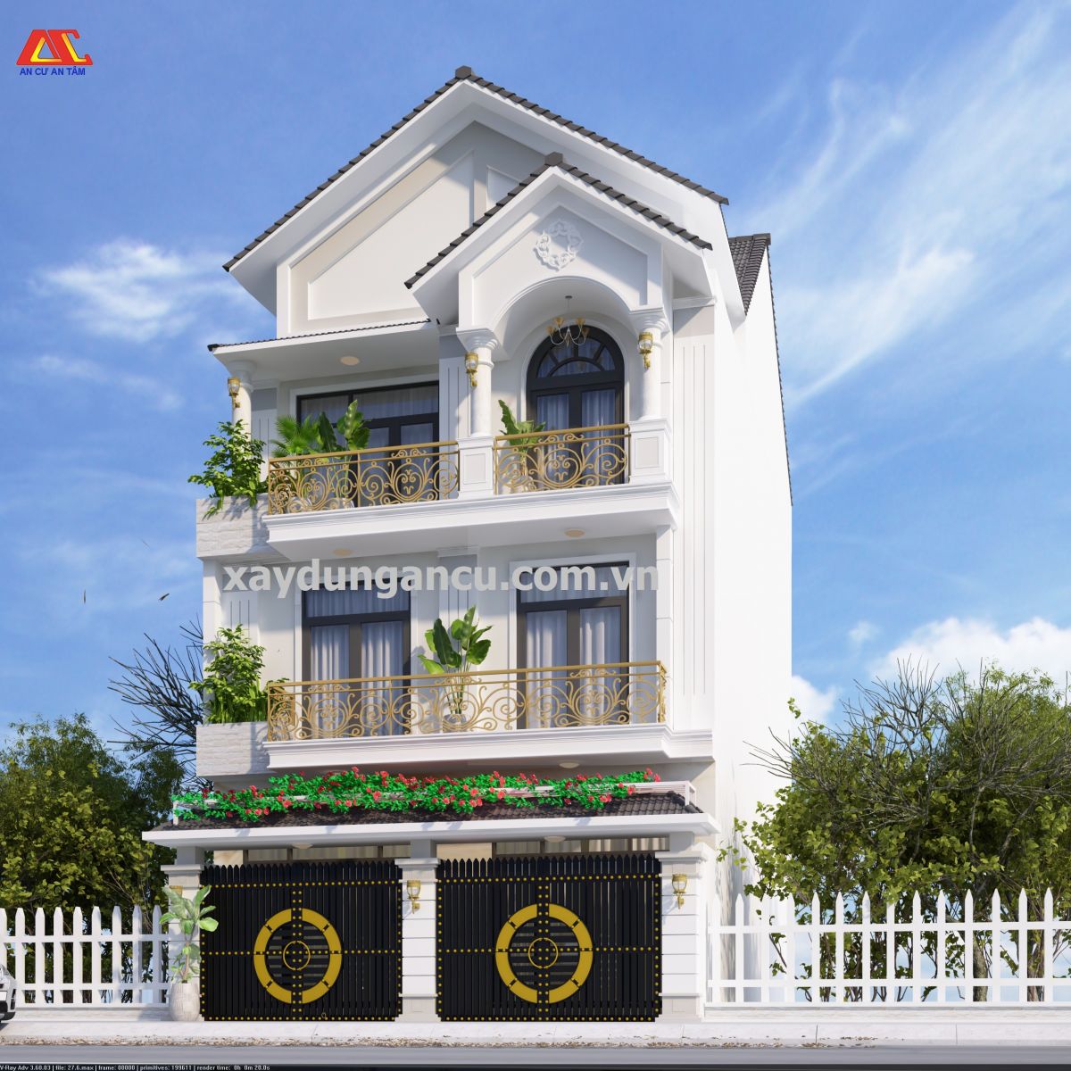 Khởi công xây dựng biệt thự 8m 3 tầng ở tân bình