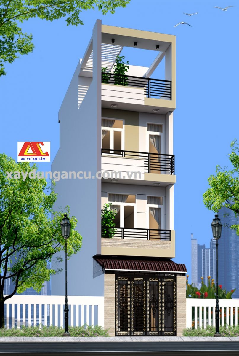 Hoàn thiện bàn giao công trình nhà phố 4m - 3 tầng ở quận 8.