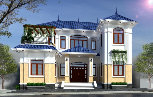 Mẫu nhà mái Thái 2 tầng đẹp 2021