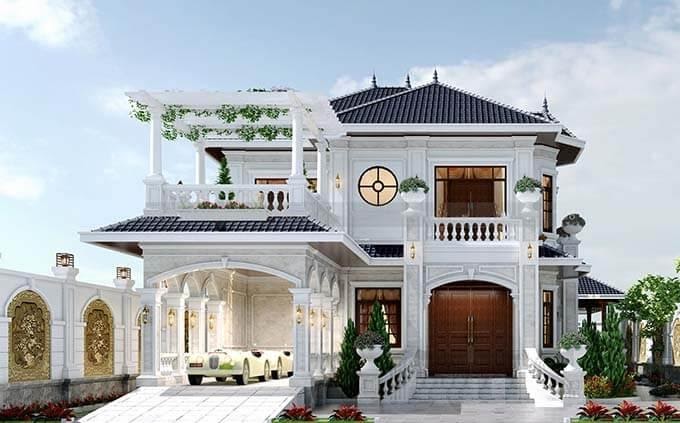 Những mẫu nhà 2 tầng mái nhật đẹp, hiện đại