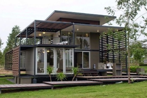 Xây dựng nhà tiền chế 2 tầng sang trọng và tao nhã