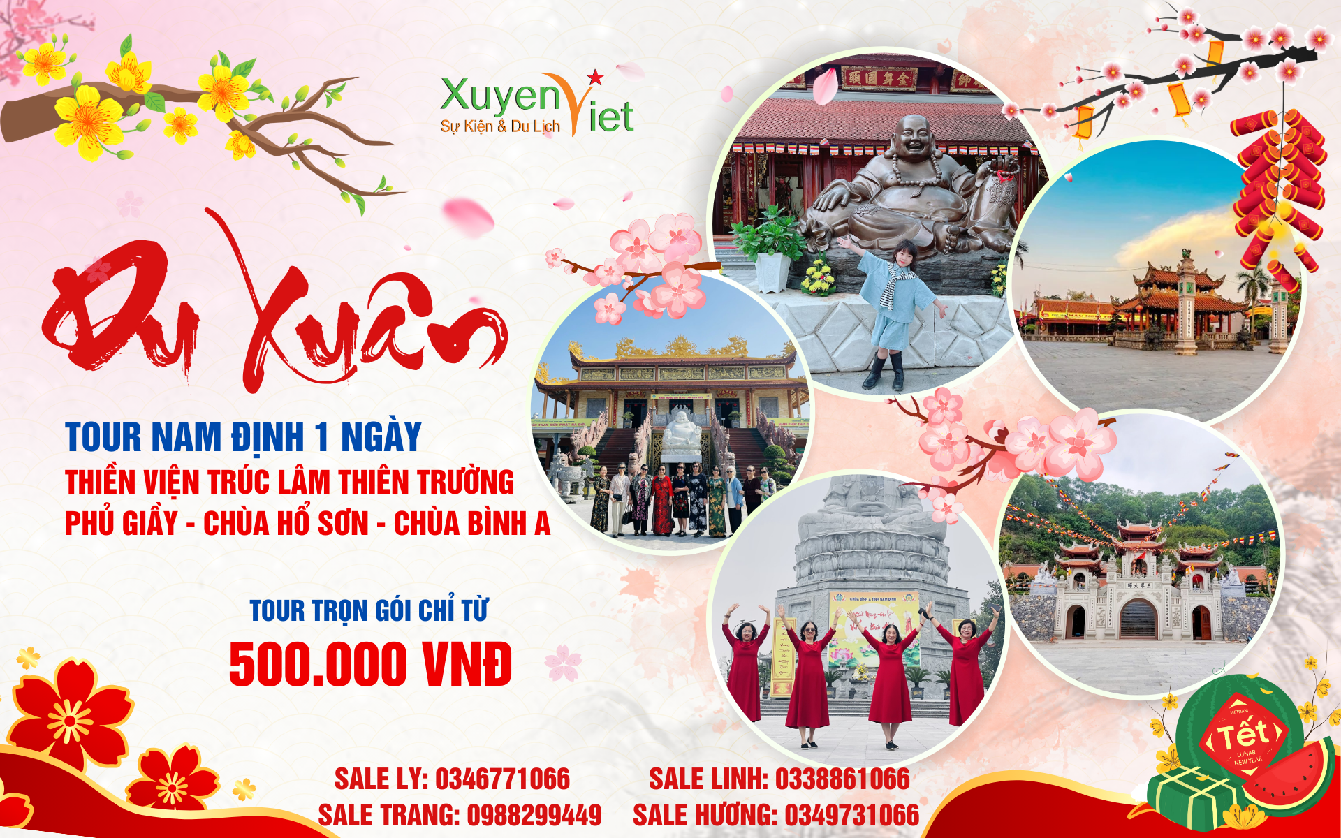 TOUR LỄ 04: THIỀN VIỆN TRÚC LÂM THIÊN TRƯỜNG - PHỦ GIẦY - CHÙA HỔ SƠN - CHÙA BÌNH A