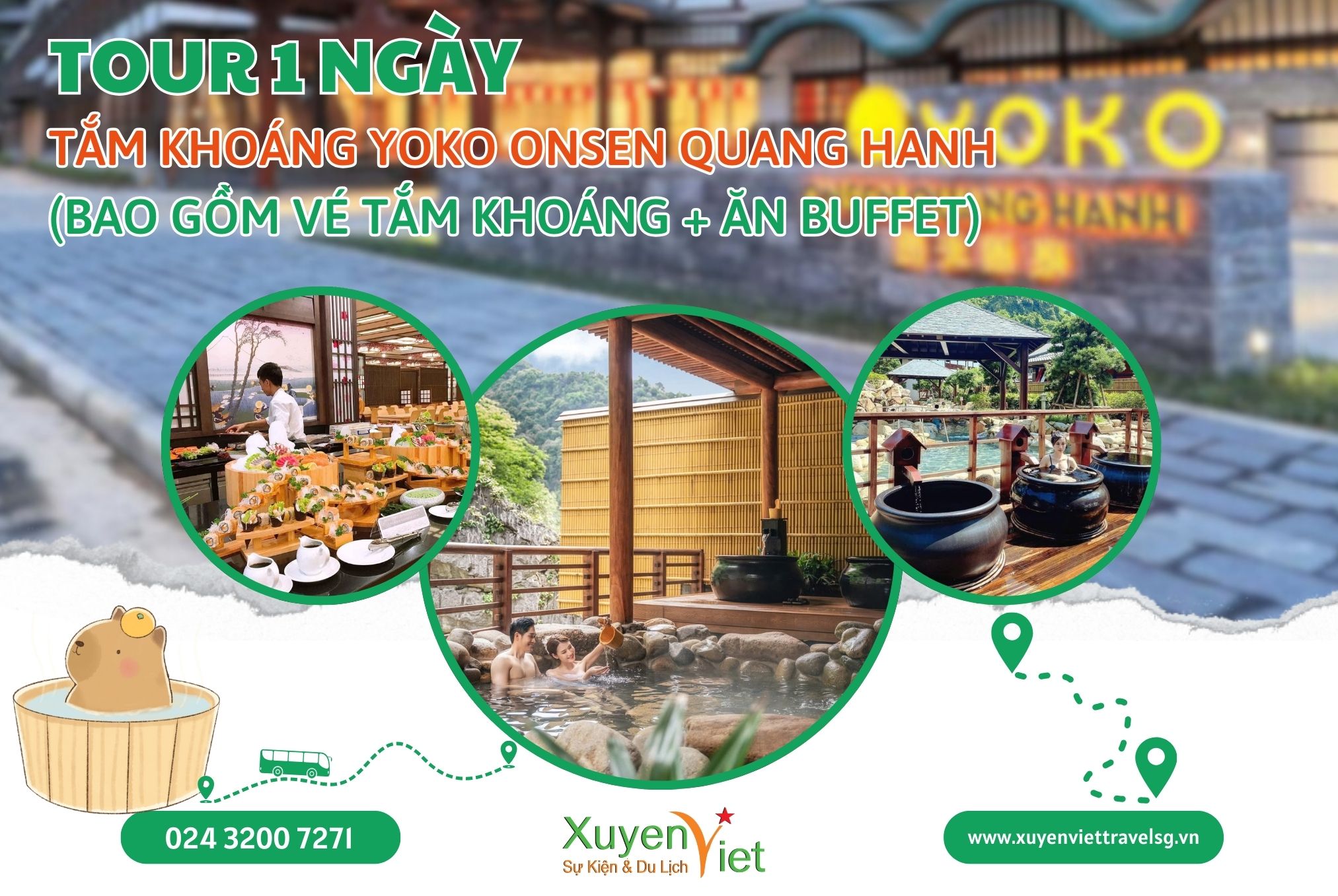TOUR 1 NGÀY: TẮM KHOÁNG YOKO ONSEN QUANG HANH