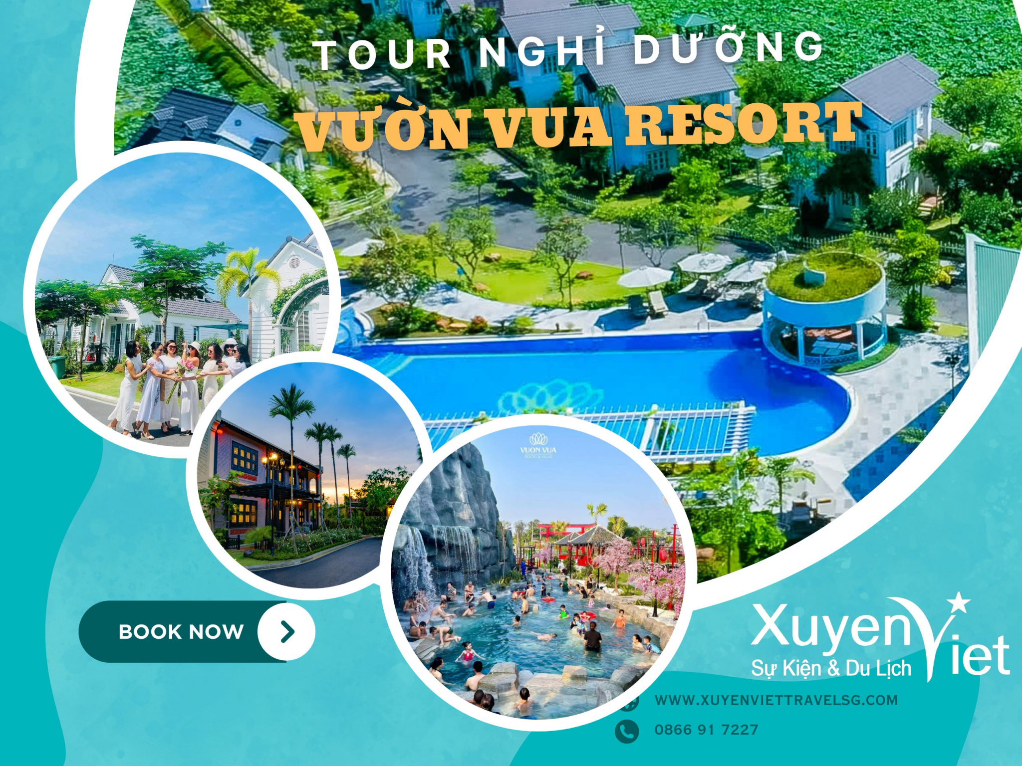 TOUR NGHỈ DƯỠNG VƯỜN VUA RESORT 2N1Đ